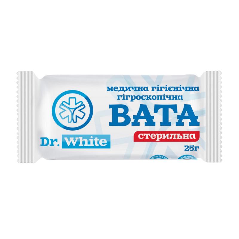 Вата стерильная 25г рoлик DR. WHITE